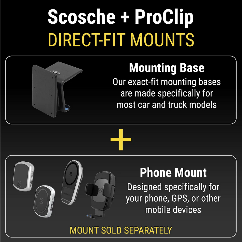Sizecosche PC854490 ProClip Center Dash Mount Compatible with 2010-2023 Toyota 4Runner Trucks (Mounting Base Only