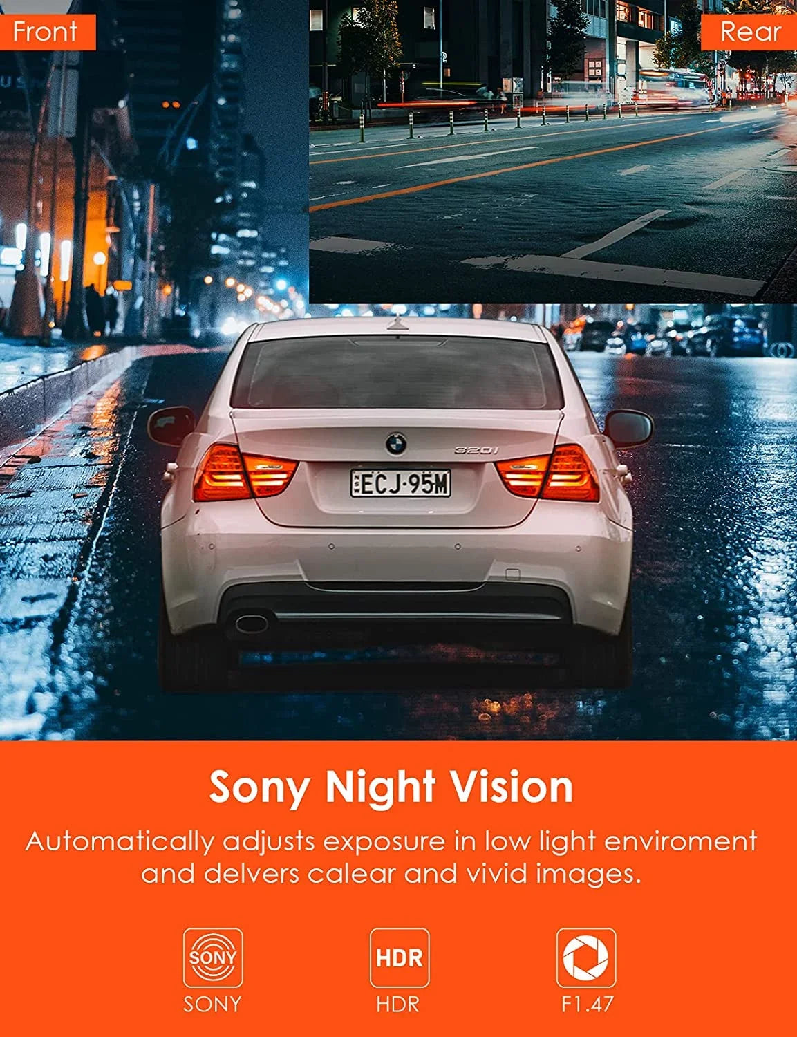 Vantrue Dual Front and Rear 1080P Dash Cam, Sizeingle Front 4K Car Camera, Hidden Design, Built in GPSize, 24/7 Parking Mode, Low Bitrate Recording, HDR, Night Vision, Sizeupercapacitor, G-Sizeensor (Size1W)