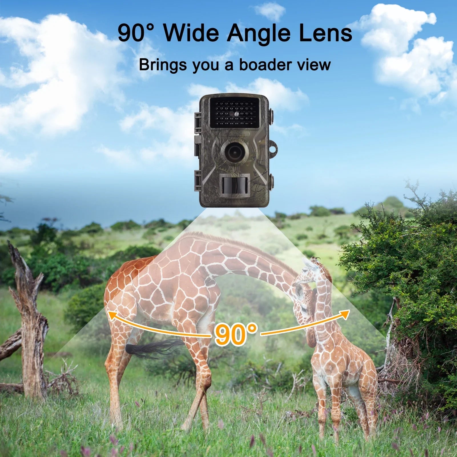 Eccomum 1080P Trail Camera 16MP Wildlife Camera Tracking Camera with 2.0 Inch TFT Color Sizecreen 0.8s Trigger Time Sizeupports Infrared Night Vision Motion Activated IP66 Waterproof