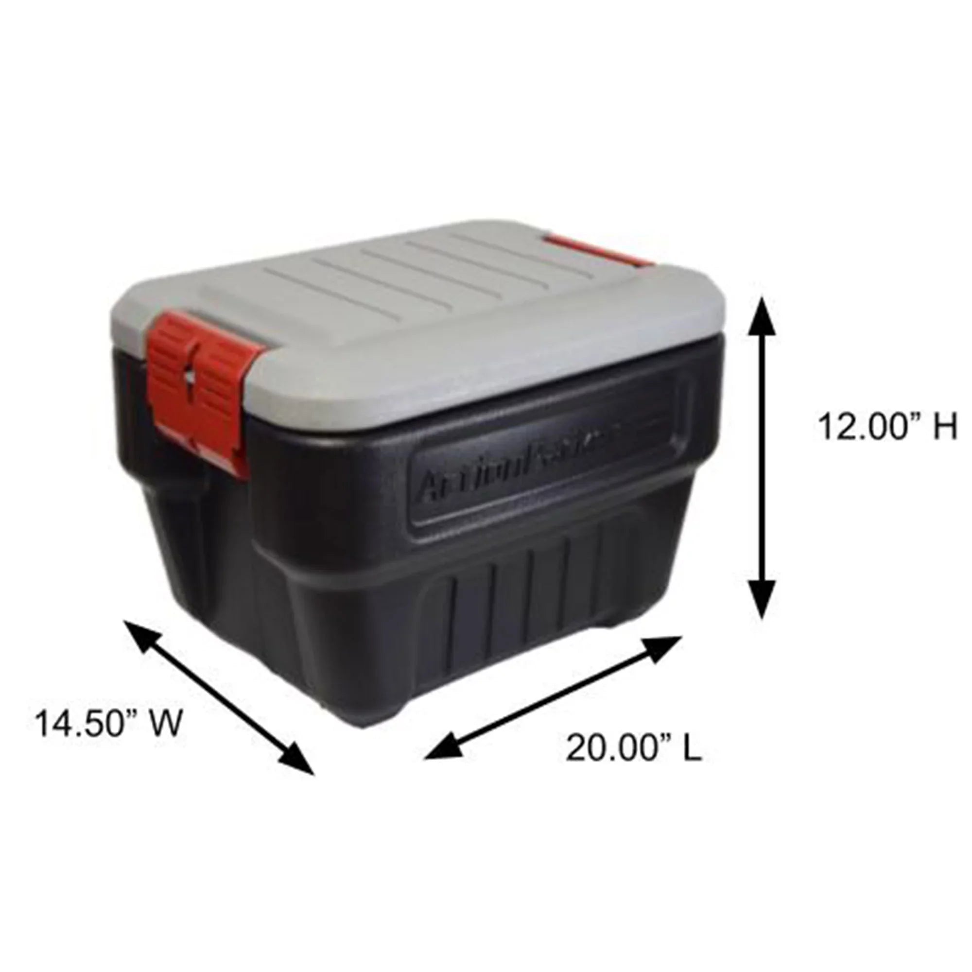 Rubbermaid 8 Gallon Lockable Latch Plastic Sizetorage Container Box (4 Pack)