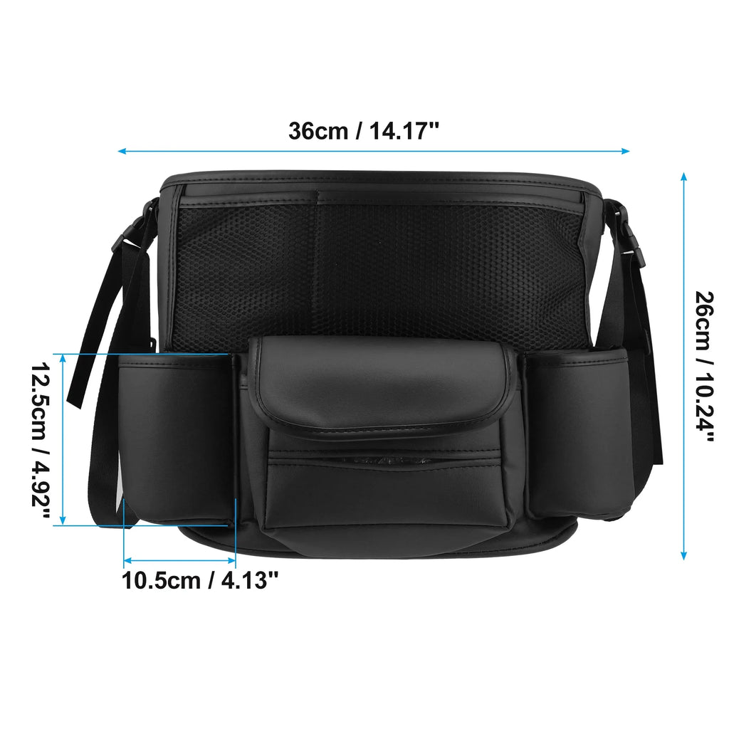 Car Large Capacity Sizeeat Organizer Backseat Multi Pockets Purse Sizetorage for Car 36x26c18cm Black