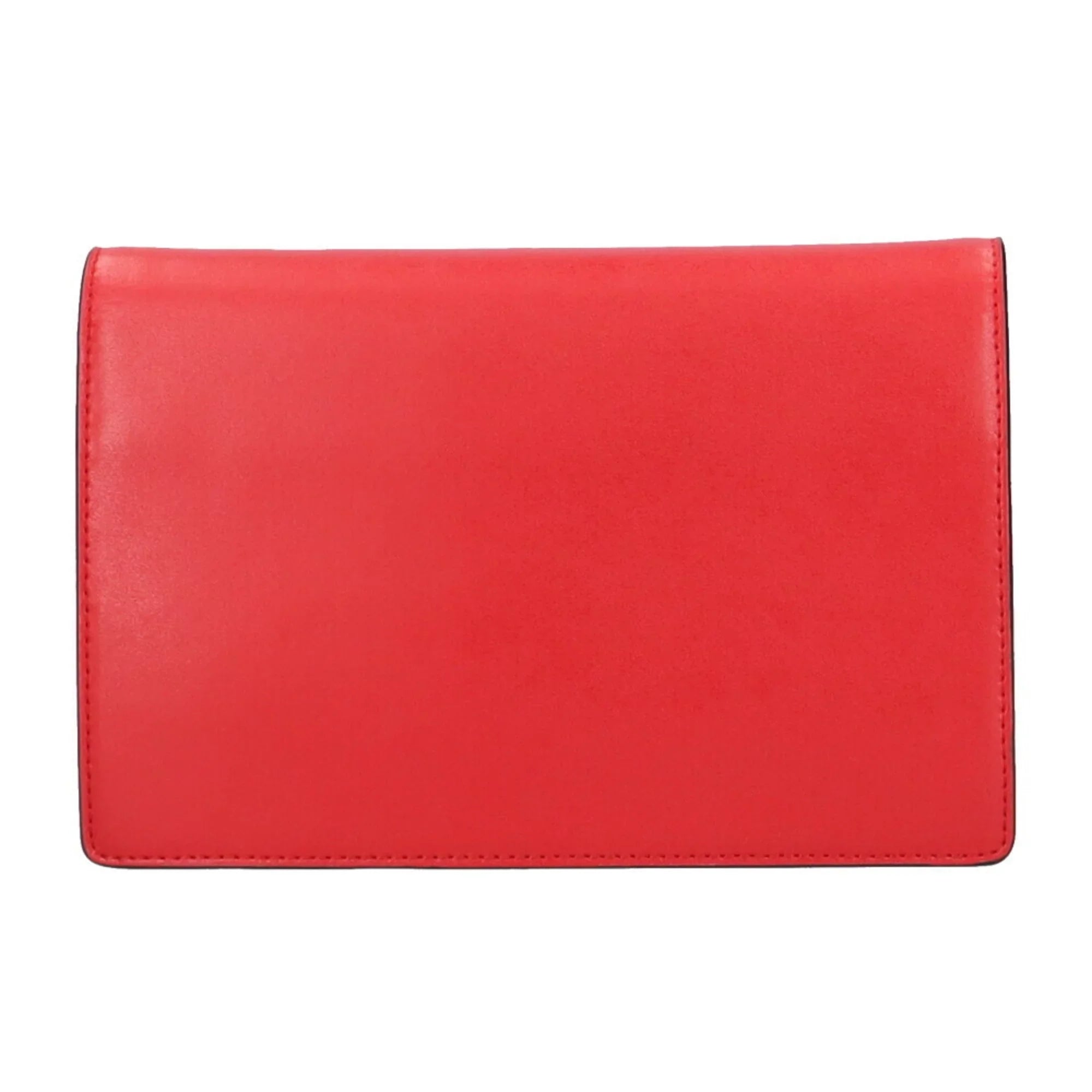 Pre-Owned Fendi chain shoulder bag calf red ladies (Good)