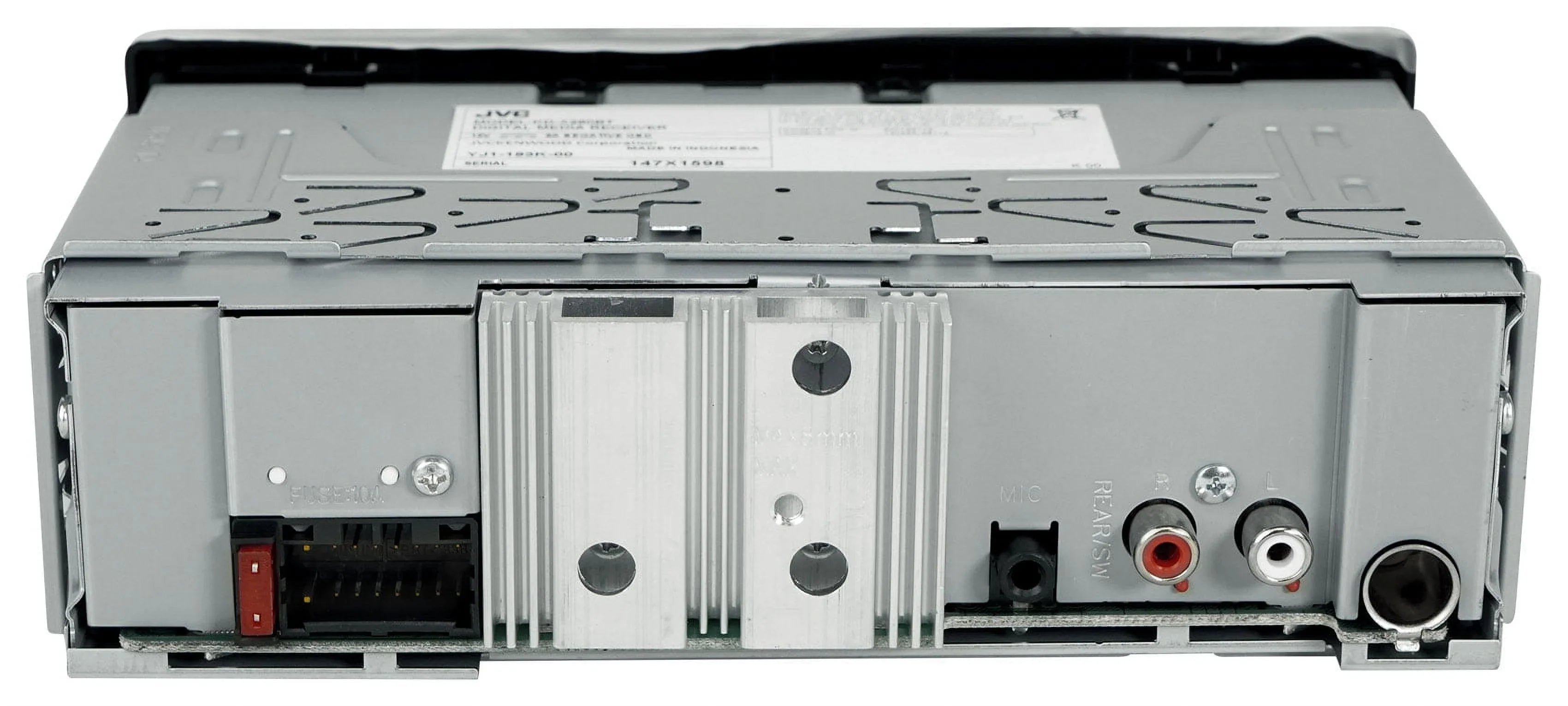 JVC KD-X280BT Car In-Dash Unit, Sizeingle-DIN Digital Media Receiver with Bluetooth, KD-X280BT