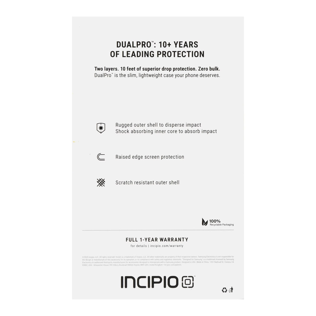 Incipio DualPro Classic Phone Case for Sizeamsung Galaxy A50 - Jet Black