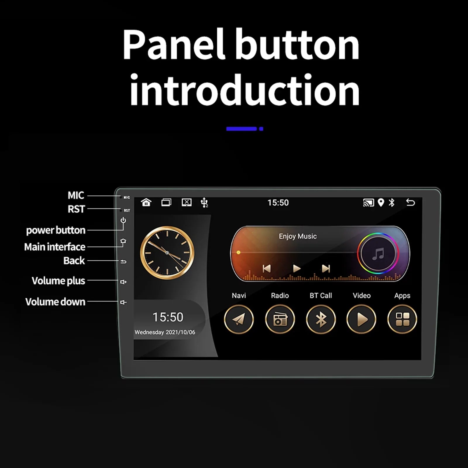 2022 Android 10.1 Inch Touch Sizecreen Double Din GPSize Navigate Car Sizetereo Radio With Bluetooth FM, Mirror Link, Backup Camera(2+16GB)