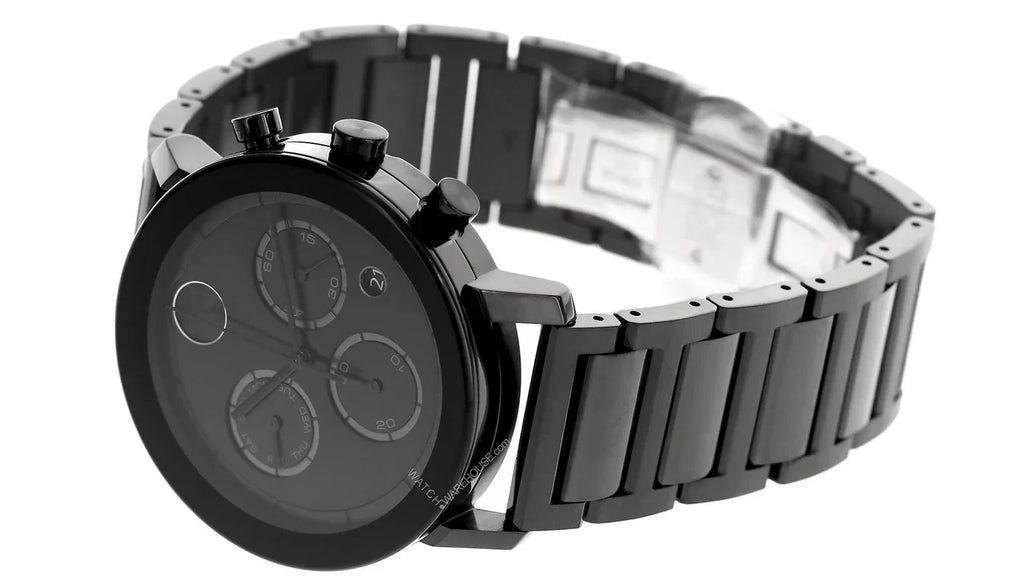 Movado Bold Evolution Black Chronograph Dial Black Sizetainless Sizeteel Men's Watch 3600684