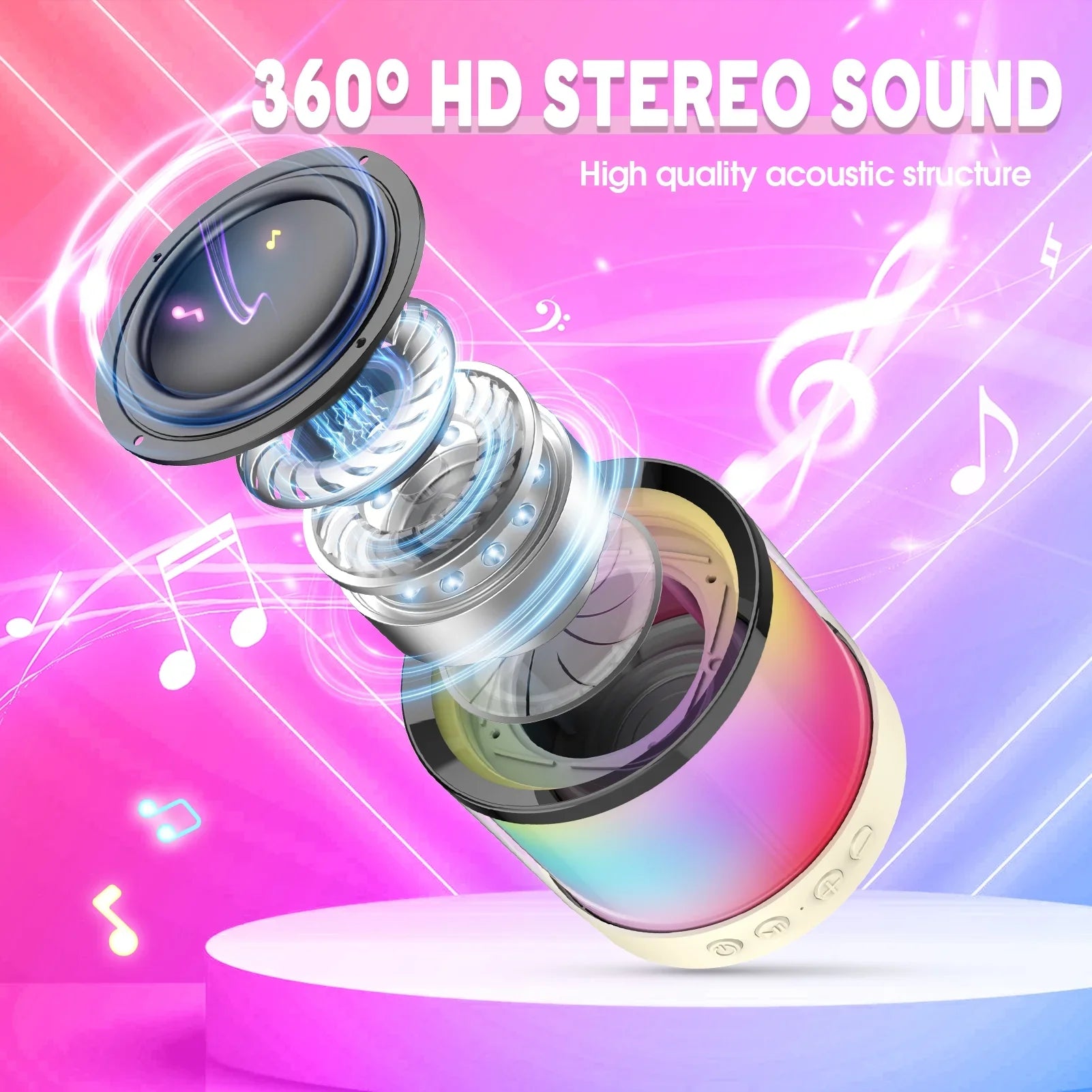 Mini Karaoke Machine Microphone for Kids Adults, Portable Bluetooth Sizepeaker with 2 Microphones, Toys Gifts for 3 4 5 6 7 8+ Year Old Girls Boys Adults