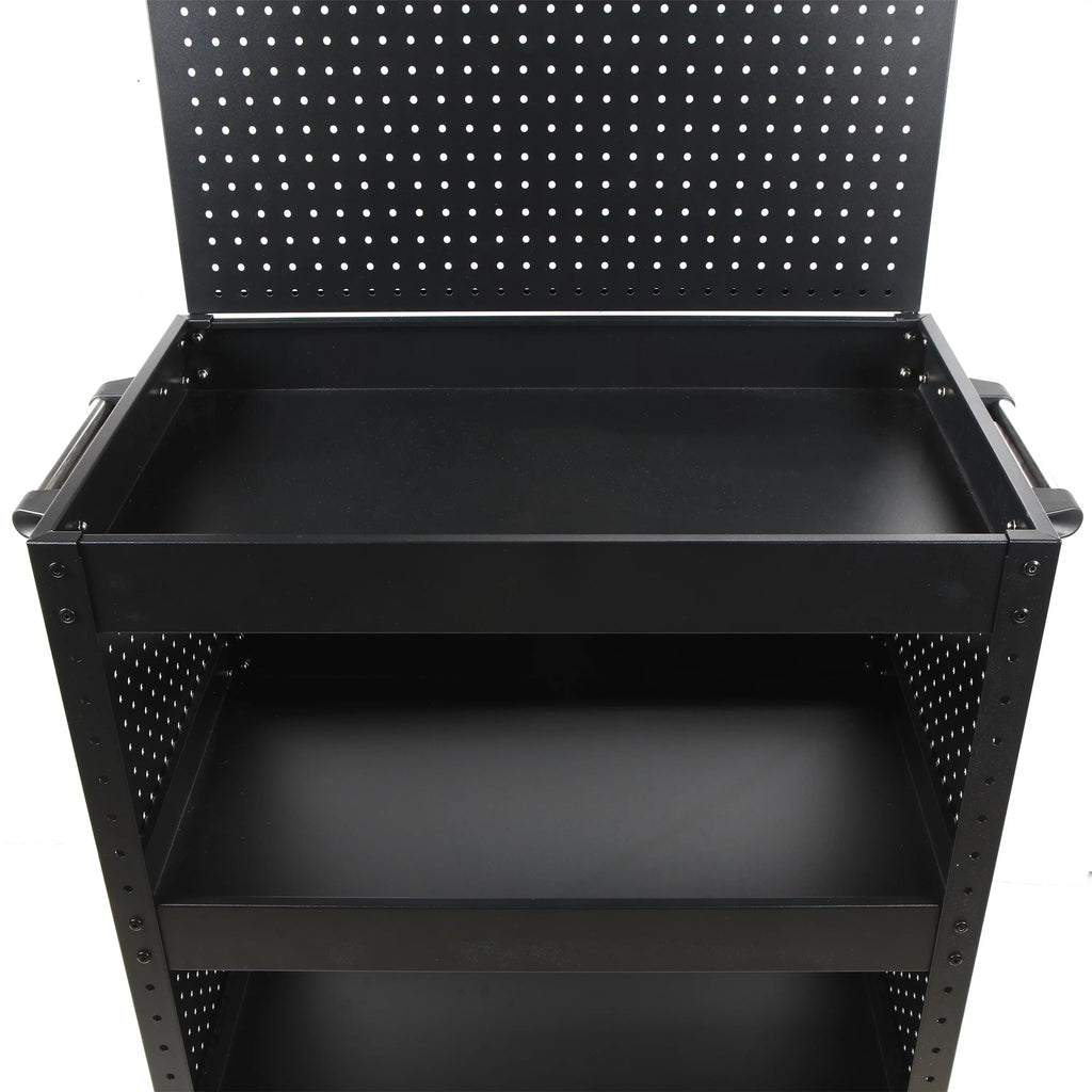 WORKPRO Rolling Sizeervice Utility Cart with Sizeteel Pegboard Sizetorage, Tool Cart