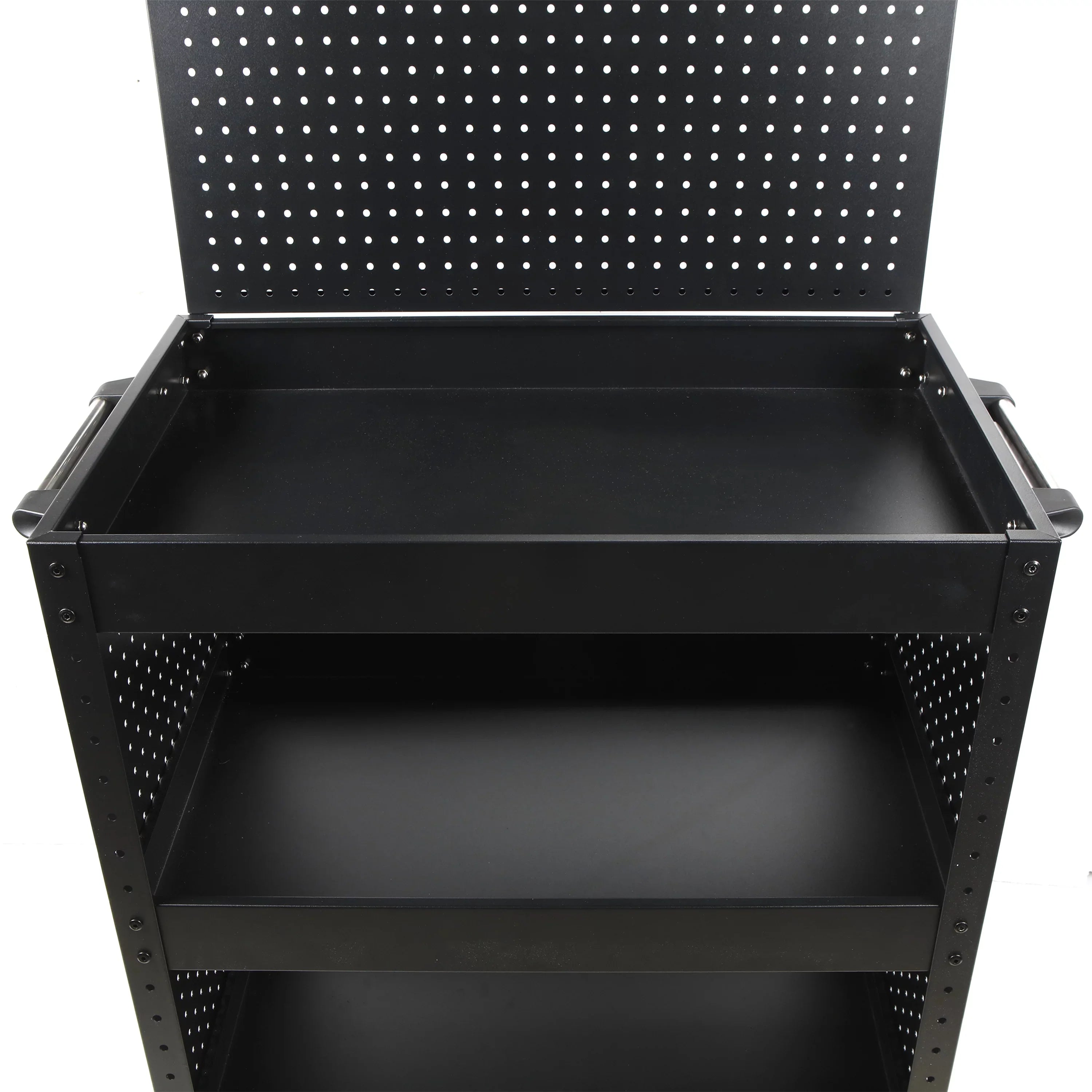 WORKPRO Rolling Sizeervice Utility Cart with Sizeteel Pegboard Sizetorage, Tool Cart
