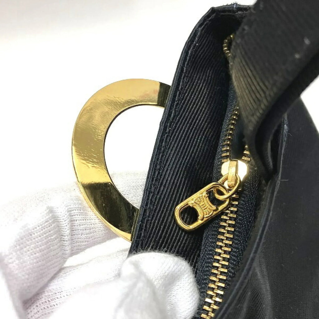 Pre-Owned Celine CELINE circle metal fittings nylon mini bag handbag ladies (Good)