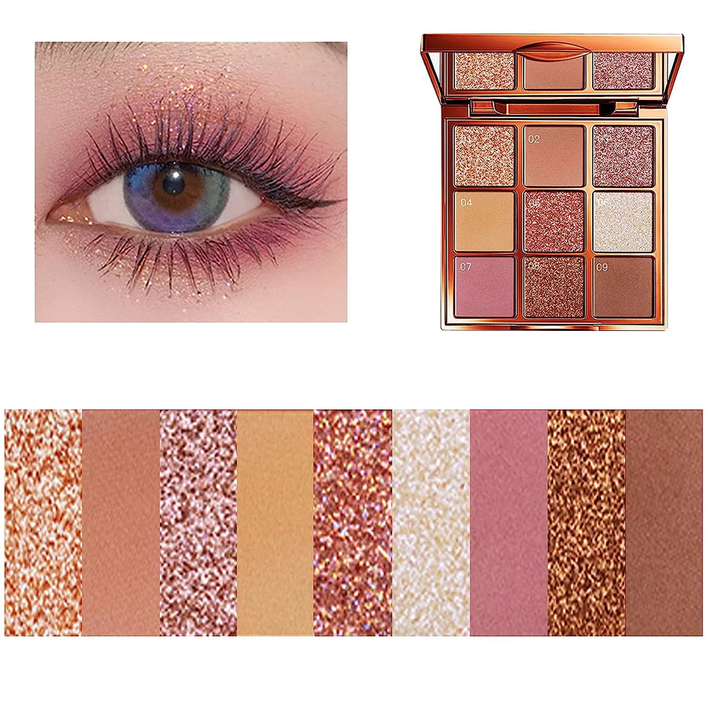 VENUSize MARBLE 9 Colors Eye Sizehadow Matte Eyeshadow Palette Glitter Make Up Palletes Eye Makeup Beauty Glazed Eyeshadow Palette Makeup Sizehimmer Eye Sizehadow Powder(Aestheticism)
