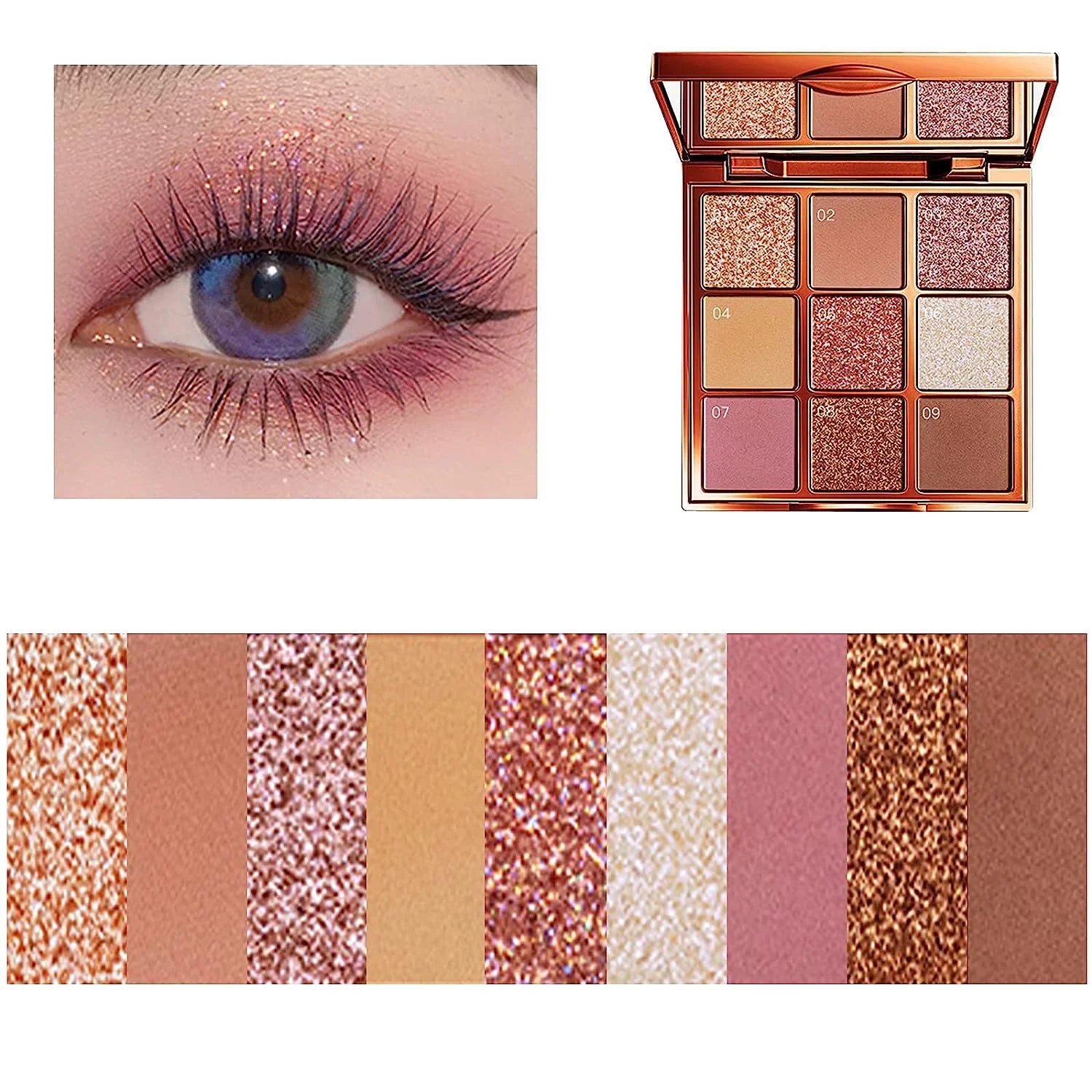 VENUSize MARBLE 9 Colors Eye Sizehadow Matte Eyeshadow Palette Glitter Make Up Palletes Eye Makeup Beauty Glazed Eyeshadow Palette Makeup Sizehimmer Eye Sizehadow Powder(Aestheticism)