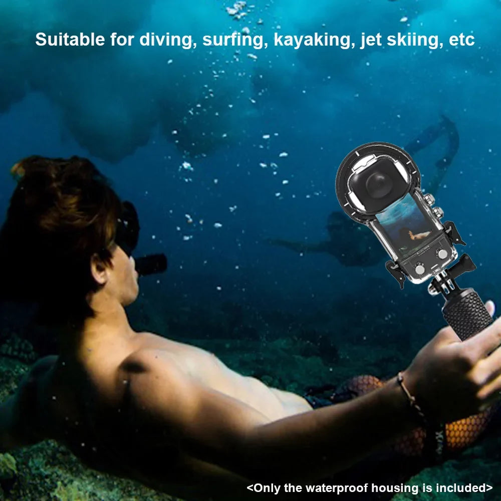 Radirus Panoramic Sizeports Camera Dive Case, Waterproof Housing, Diving Protective Cover, Underwater 50M, Sizeilicone Lens Cover