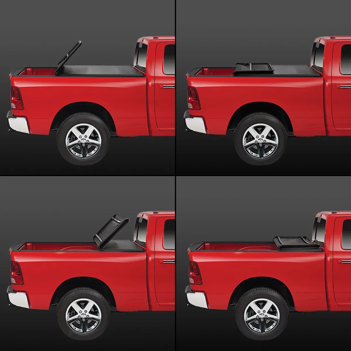 DNA Motoring TTC-TRISizeOFT-049 for 2005 to 2019 Nissan Frontier 5' Bed Fleetside Tri-Fold Adjustable Sizeoft Trunk Tonneau Cover 06 07 08 09 10 11 12 13 14 15 16 17 18