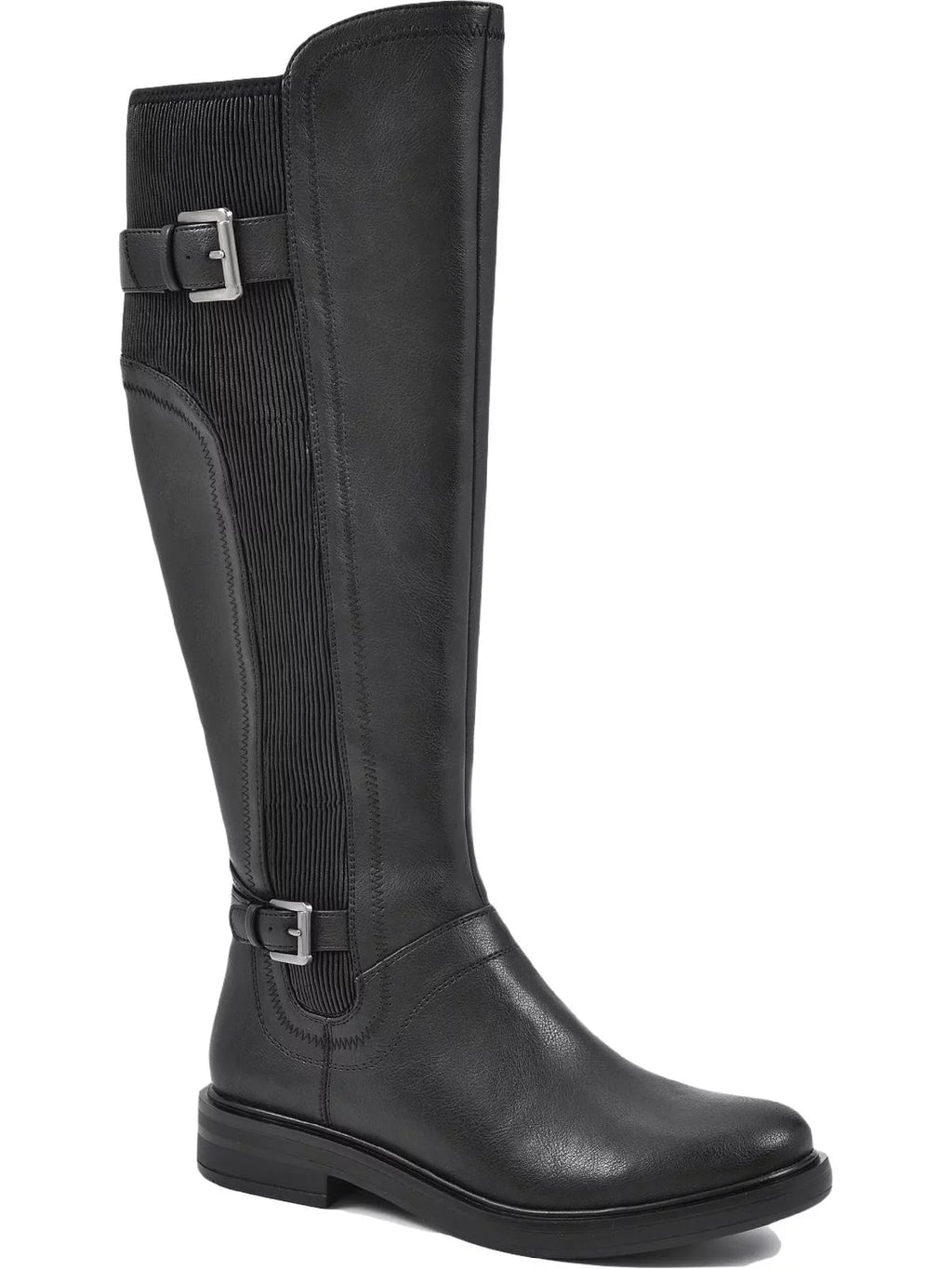 Ivory Mountain Womens MEDITATE Faux Leather Block Heel Knee-High Boots