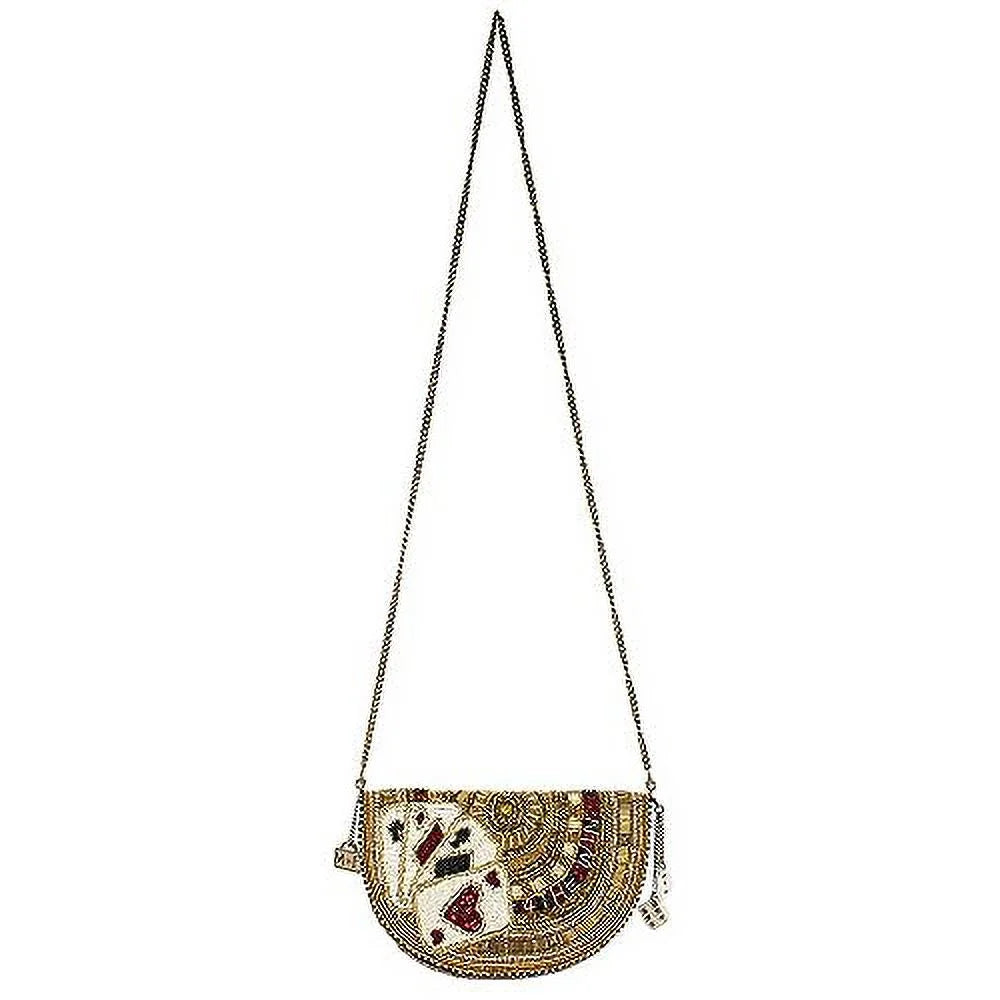 Mary Frances 4 the Win Crossbody Clutch Casino Handbag, Gold