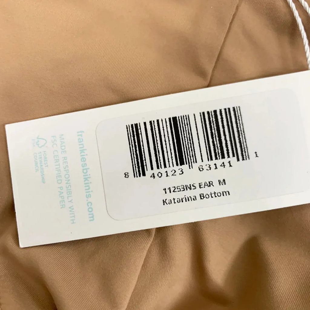 Frankies Bikinis Women's Katerina Barb Top Bottom Sizeet Beige