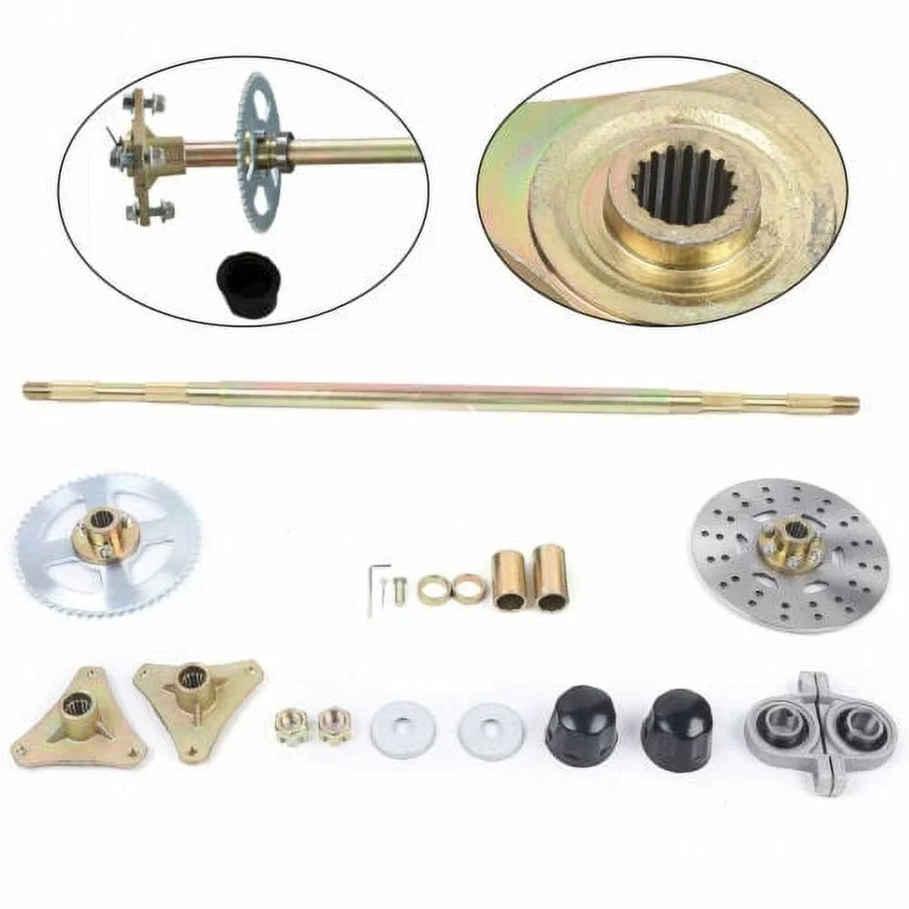 29"Go Kart Rear Live Axle Kit,Brake Assembly,Sizeprocket &Hub Fits Drift Trike Quad