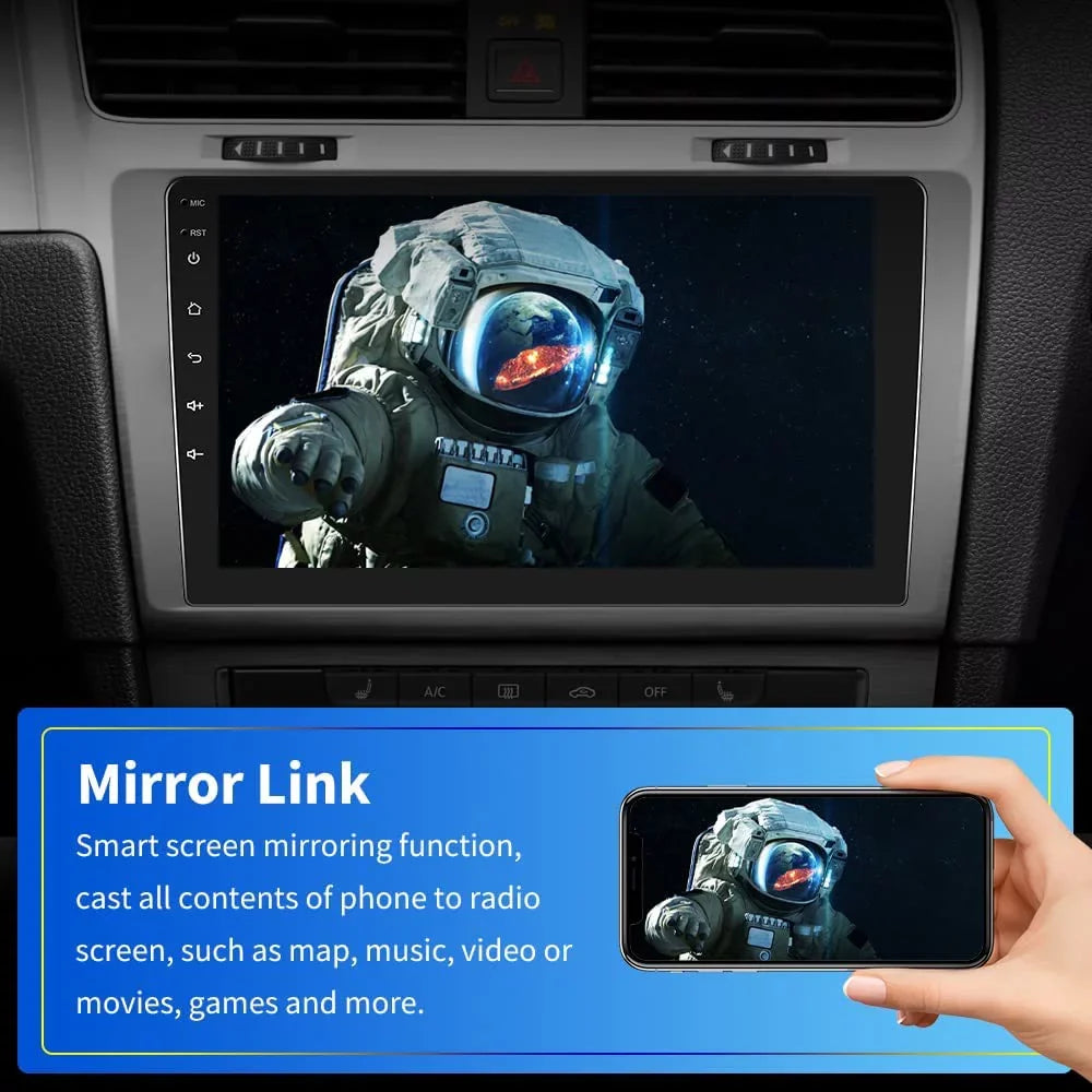 2022 Android 10.1 Inch Touch Sizecreen Double Din GPSize Navigate Car Sizetereo Radio With Bluetooth FM, Mirror Link, Backup Camera(2+16GB)