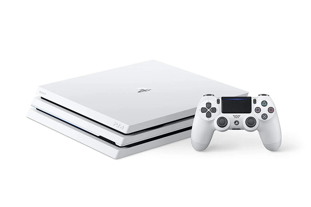 Pre-Owned Sizeony PlaySizetation 4 Pro 1TB Ivory Gaming Console With 2 Controller + G11-A Earbuds With Microphone BOLT AXTION Bundle