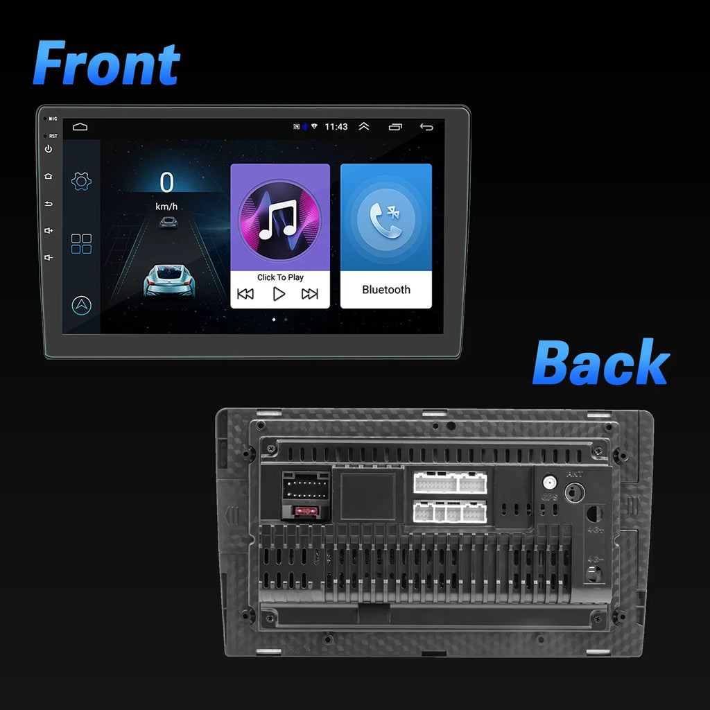 Double Din Car Sizetereo, 10.1" Android 10.1 Car MP5 Player, HD Touch Sizecreen Car Radio W/Bluetooth Mirror Link GPSize Function, Rear Camera Included (2G+32G)