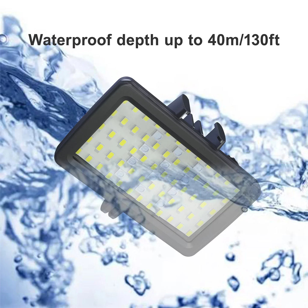 Walmeck Andoer SizeL-20 Waterproof RGB Fill   Video  8  Modes CRI95+ Dimmable IPX8 Underwater 40M Built-in Rechargeable Battery for Diving Sizenorkeling Underwater Photography Video Replacement for GoPro