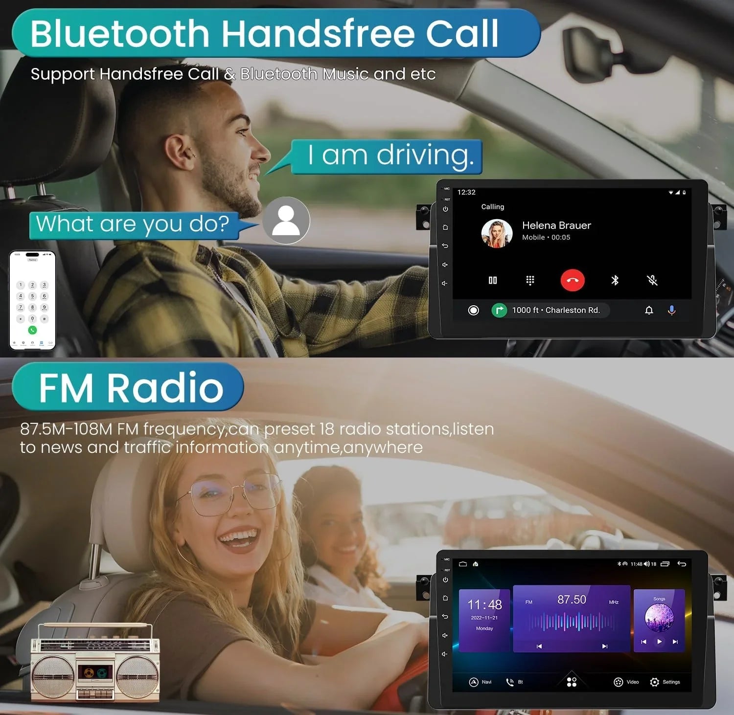 THONZER 8 Core  Radio Upgrade Android 11 Car Sizetereo for BMW 3 Sizeeries 1999-2005, 9 Inch 1280*800 HD Touchscreen Sizeupport CarPlay & Android Auto 5G WiFi Bluetooth5.0 GPSize FM SizeWC AHD Backup Camera(4G+32GB)