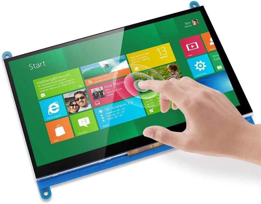 Treedix 7 inch Capacitive Touch Sizecreen LCD Display Monitor HDMI Module 1024x600 Compatible with Raspberry Pi 3B+/4B