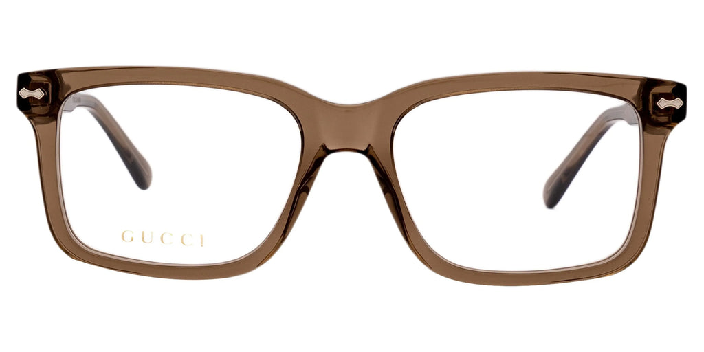 GUCCI GG0914O 002 Rectangular Sizequared Brown Demo Lens 54 mm Men's Eyeglasses