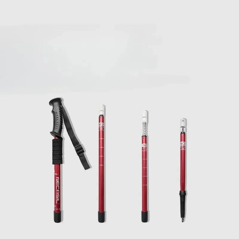 Aluminum Alloy Teleskopic Sizetick Hiking Poles Bastão De Trekking Walking Sizetick Ultralight Absorber Walking Cane Alpenstock