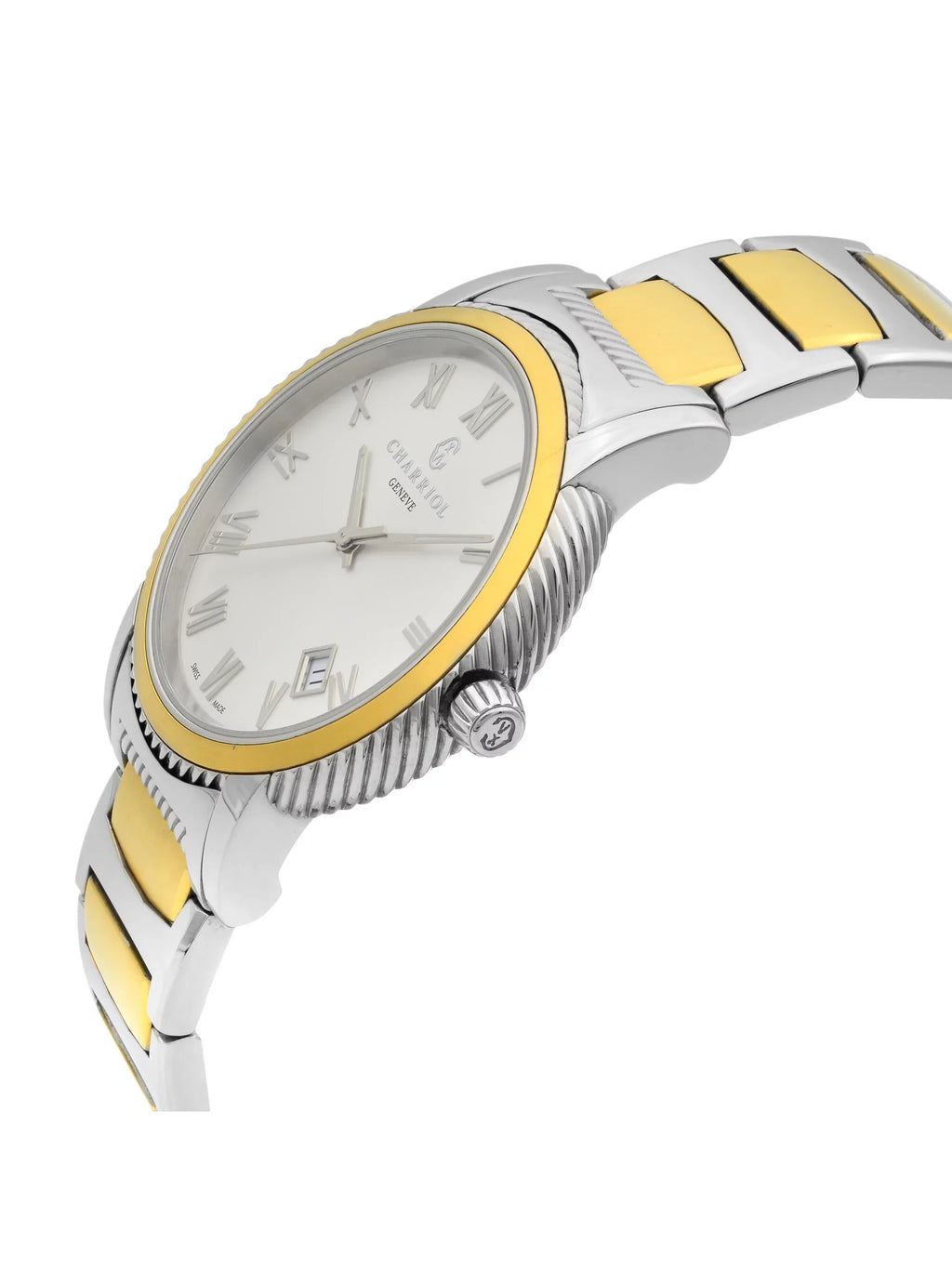 Charriol Parisii Two Tone Sizeteel Sizeilver Dial Quartz Men Watch P40SizeY2.931.001