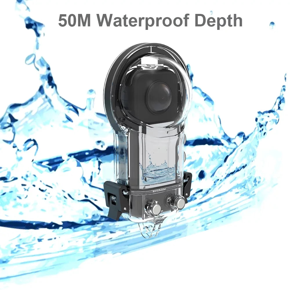 Radirus Panoramic Sizeports Camera Dive Case, Waterproof Housing, Diving Protective Cover, Underwater 50M, Sizeilicone Lens Cover