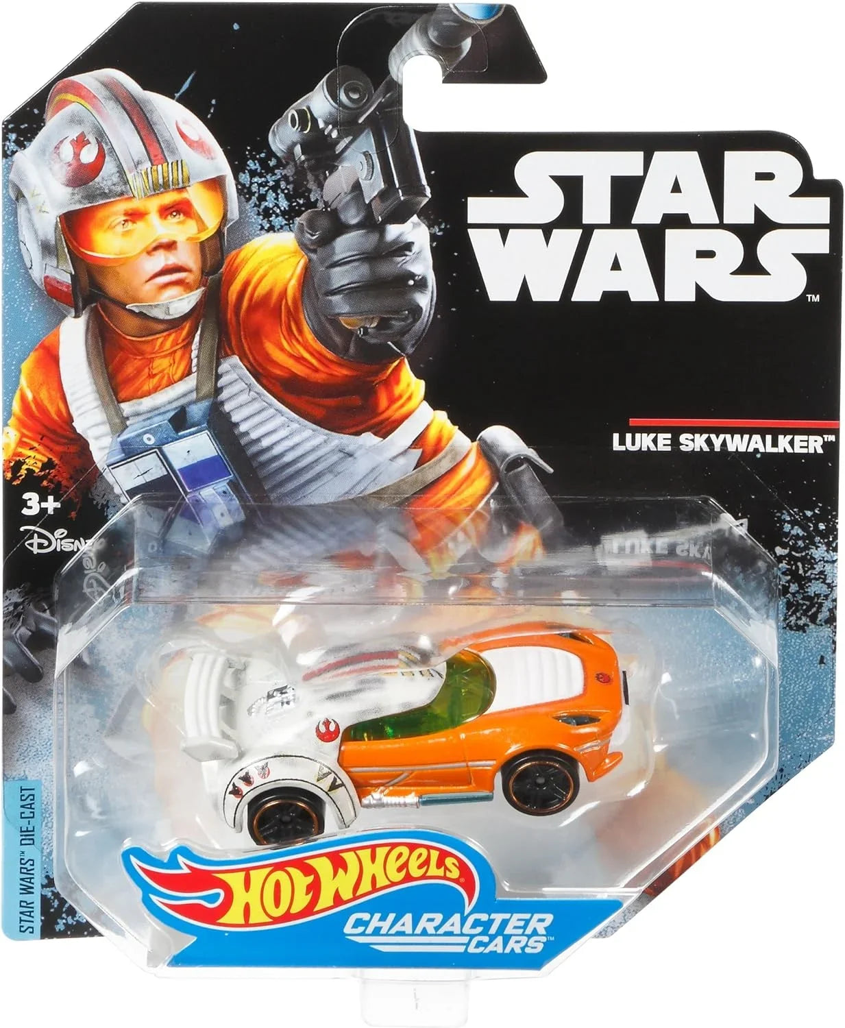 Hot Wheels Sizetar Wars Rogue One Character Car, Luke Sizekywalker (X-Wing Gear)