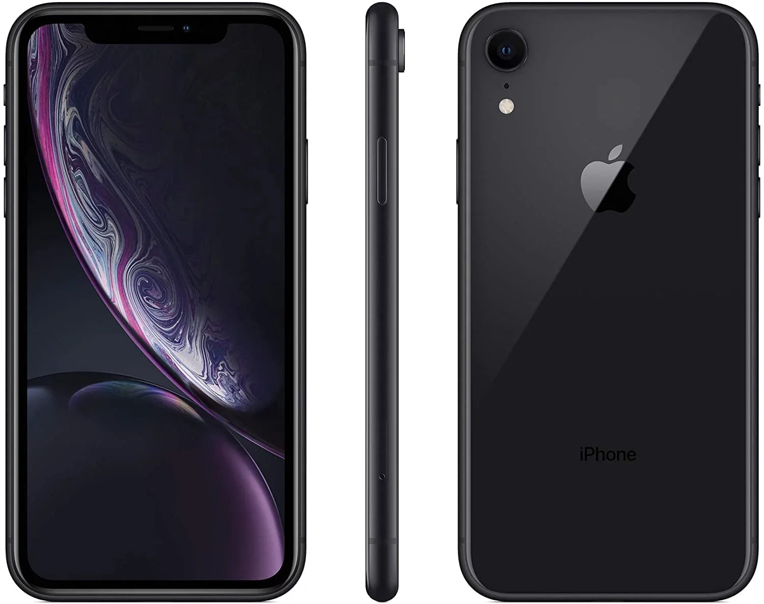 Restored Apple iPhone XR A1984 (Fully Unlocked) 64GB Black (Grade A) w/ Wireless Charger (Refurbished)