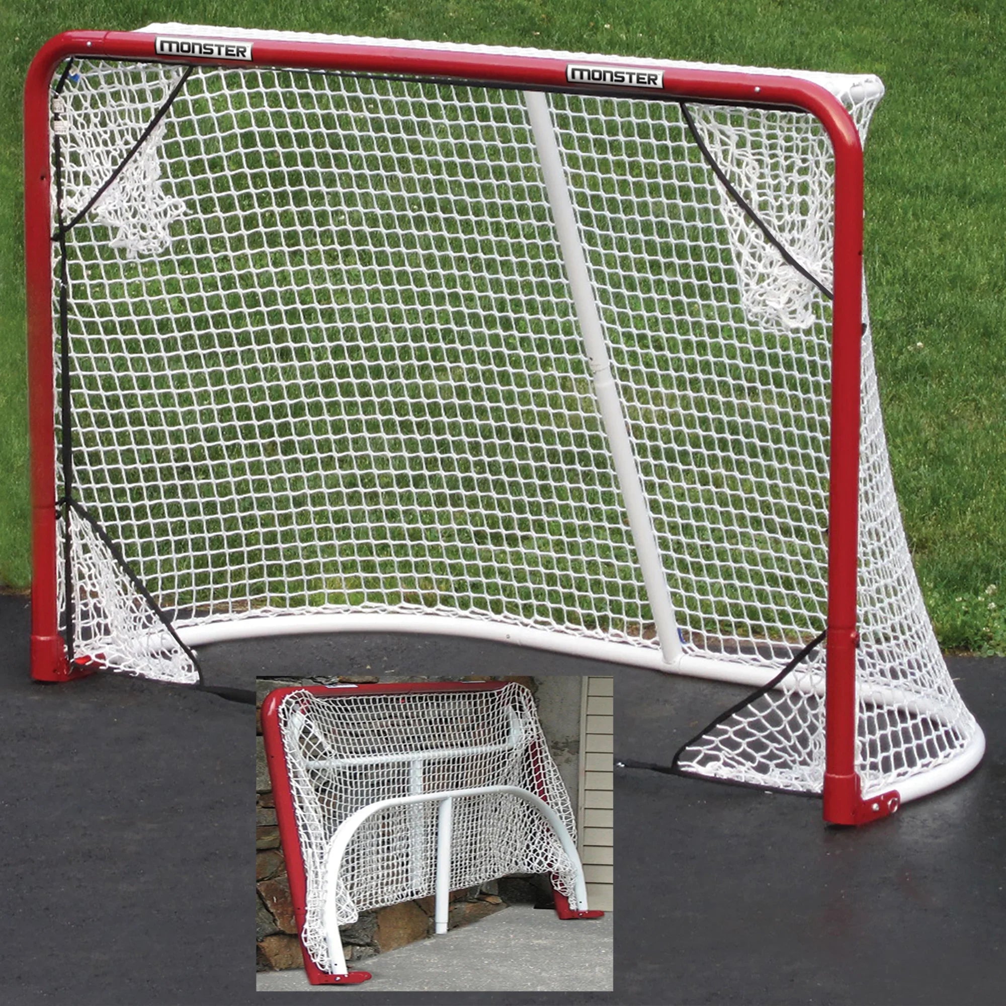 Monster by EZgoal 2" Folding Hockey Goal w target Nets, 6' x 4'