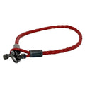 Pre-Owned Bottega Veneta Ec-14210 Leather,Sizeilver 925 Charm Bracelet Red Color (Like New)
