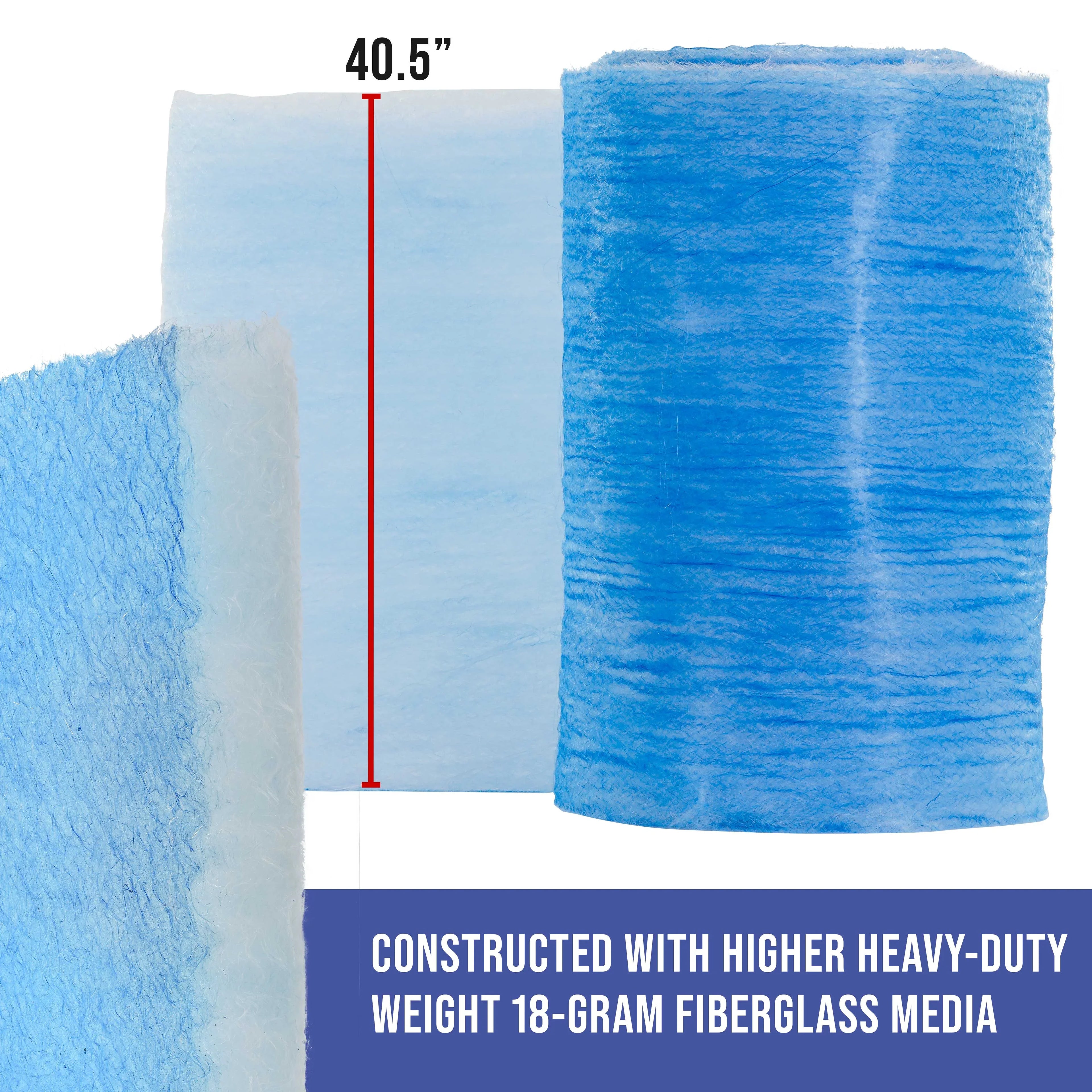 Master Elite Premium Paint Sizepray Booth Exhaust Filter Roll, 40.5" x 300' - 18 Gram Heavy-Duty Fiberglass Paint Arrestor - Captures Traps Overspray Paint Particles in Auto Autobody Refinish Booths