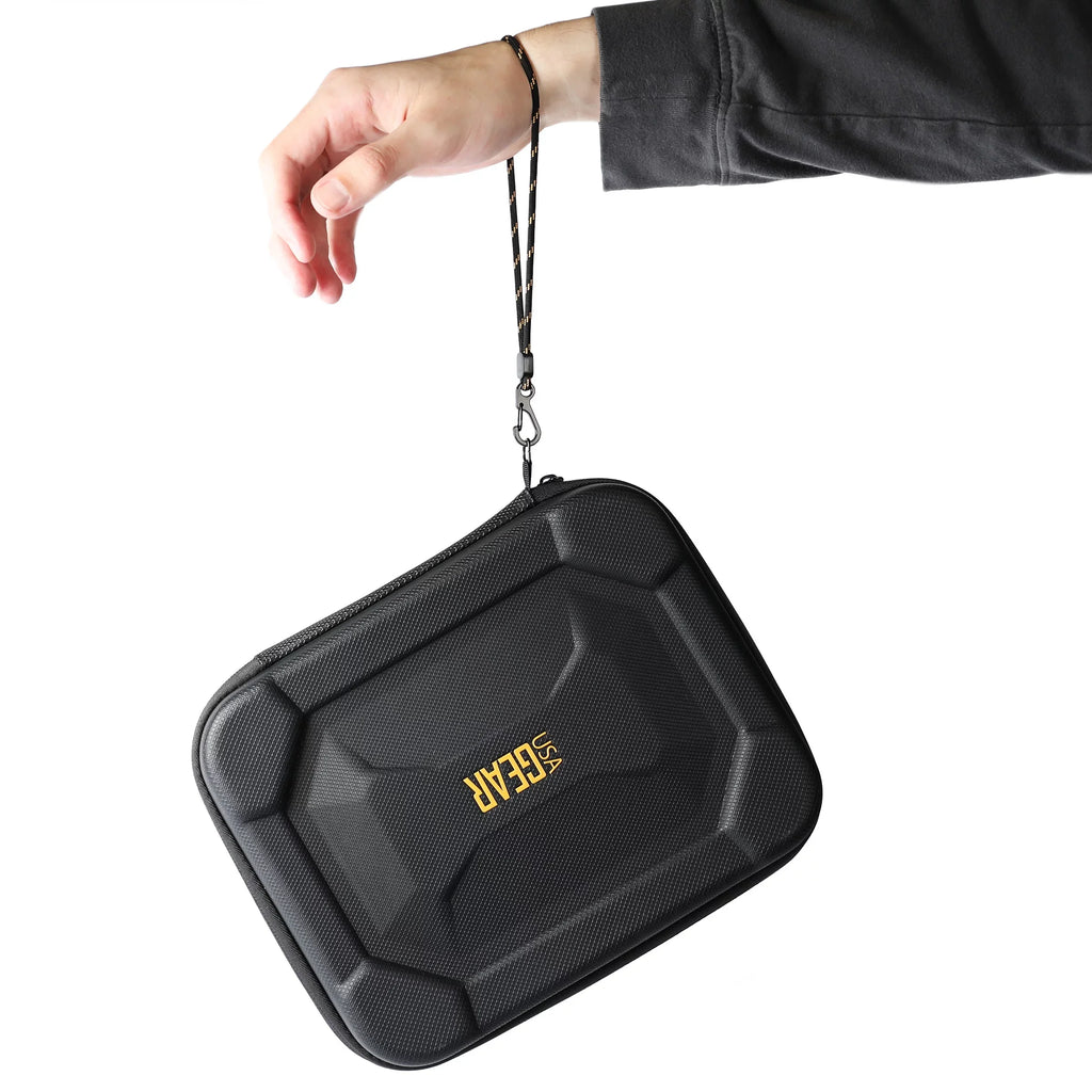 USizeA GEAR External Hard Drive Case, EVA Pillow Hard Sizehell, Customizable Pillow Interior - Black