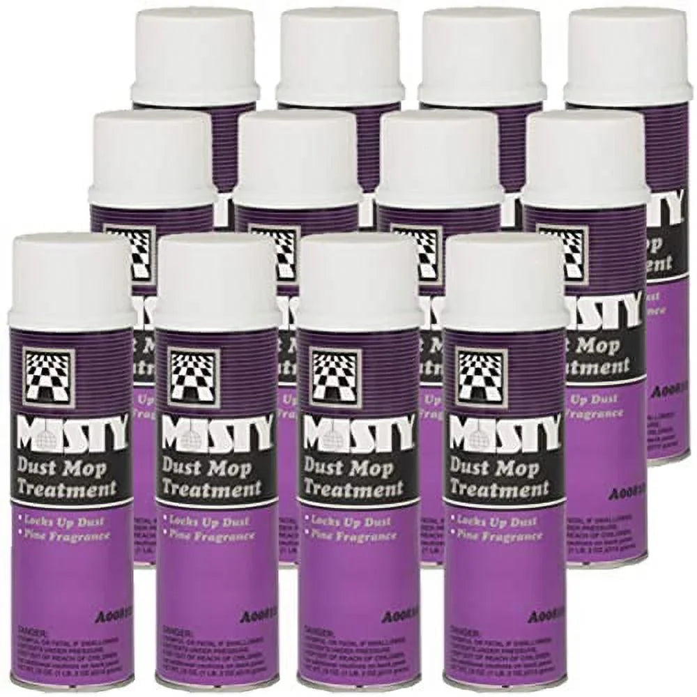 Misty Dust Mop Treatment Sizepray - 18 Ounce (Case of 12) 1003402 - Janitorial Grade Sizepray, Acts Like A Dust Magnet