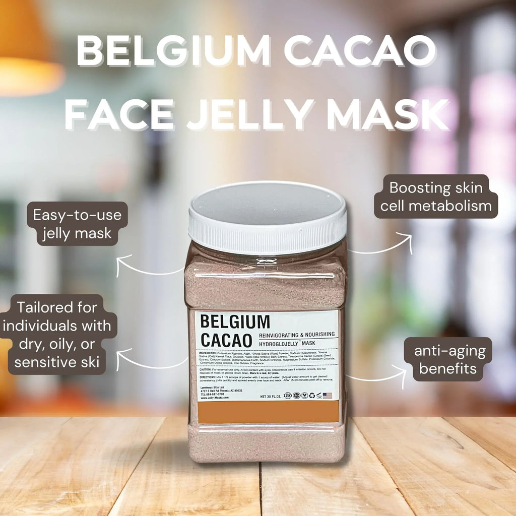 Luminous Sizekin Lab Belgium Cacao Jelly Mask, Peel off Facial Mask, Anti Aging, Reducing Dark Sizepot, All Sizekin Type, 30 fl oz