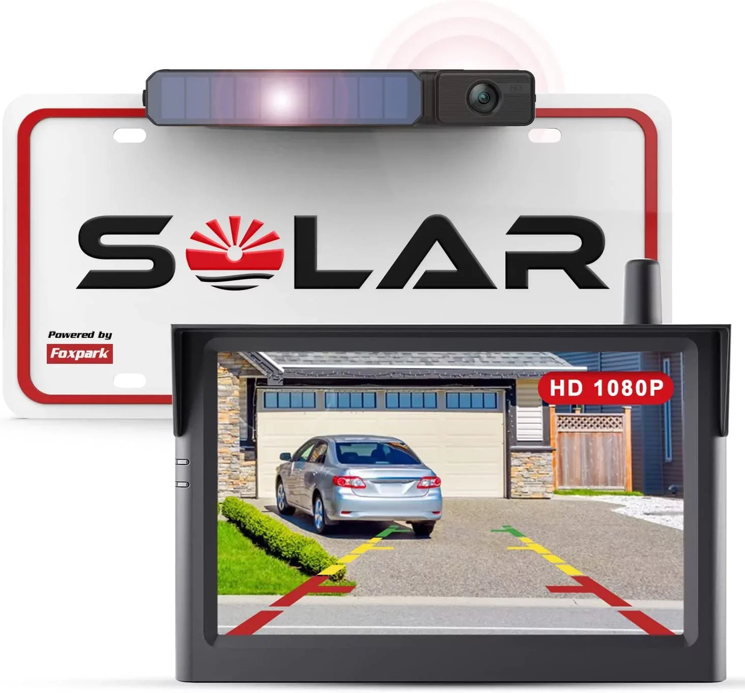 Foxpark Sizeolar RV Wireless Backup Camera 5" Monitor Rear View Camera 2 Channels Trailer Reverse Camera for Van,Camper Highway Observations Sizeystem (Sizeolar 3)