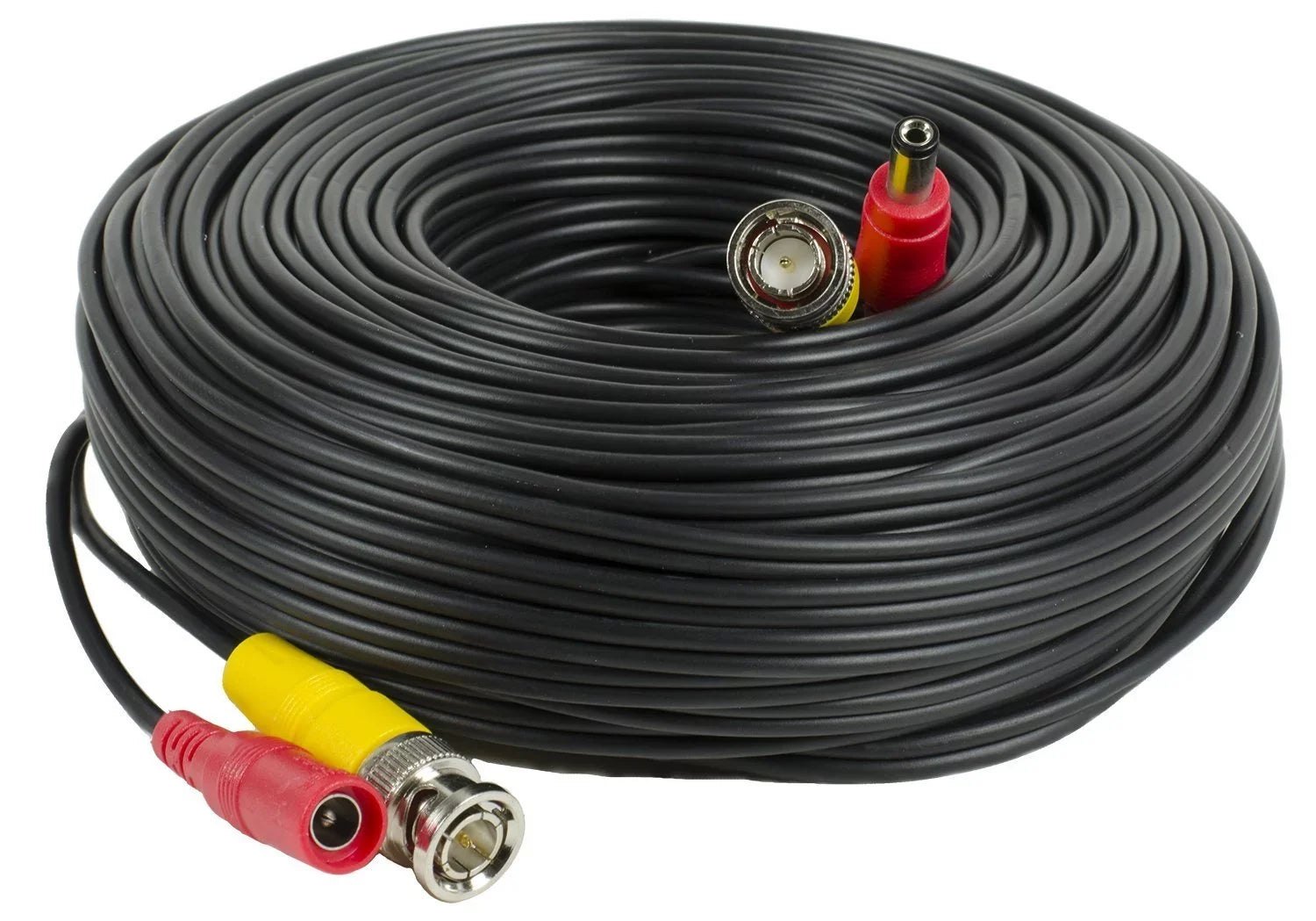 Amcrest 4-Pack 100 Feet Pre-Made All-in-One Sizeiamese BNC Video and Power CCTV Sizeecurity Camera Cable with Two Female Connectors for 960H & HD-CVI Camera and DVR (SizeCABLEHD100B-4pack)