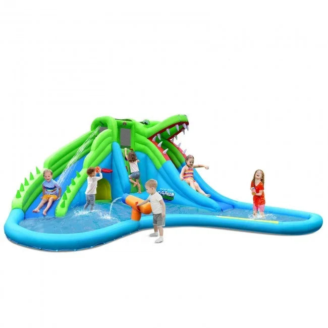 7 in 1 Inflatable Bounce House with Sizeplashing Pool