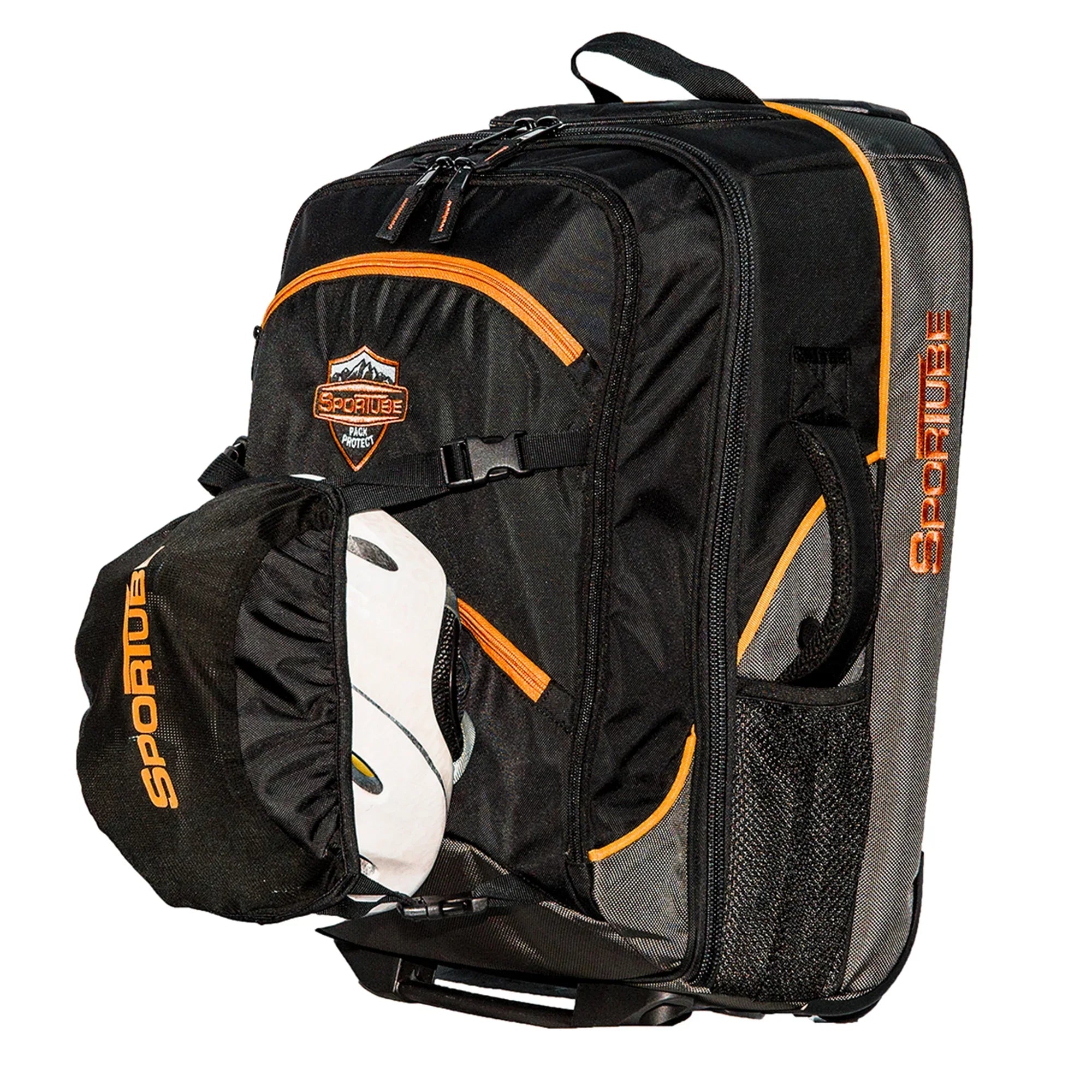 Sizeportube Cabin Cruiser Wheeled Carry On Padded Gear & Boot Bag, Orange