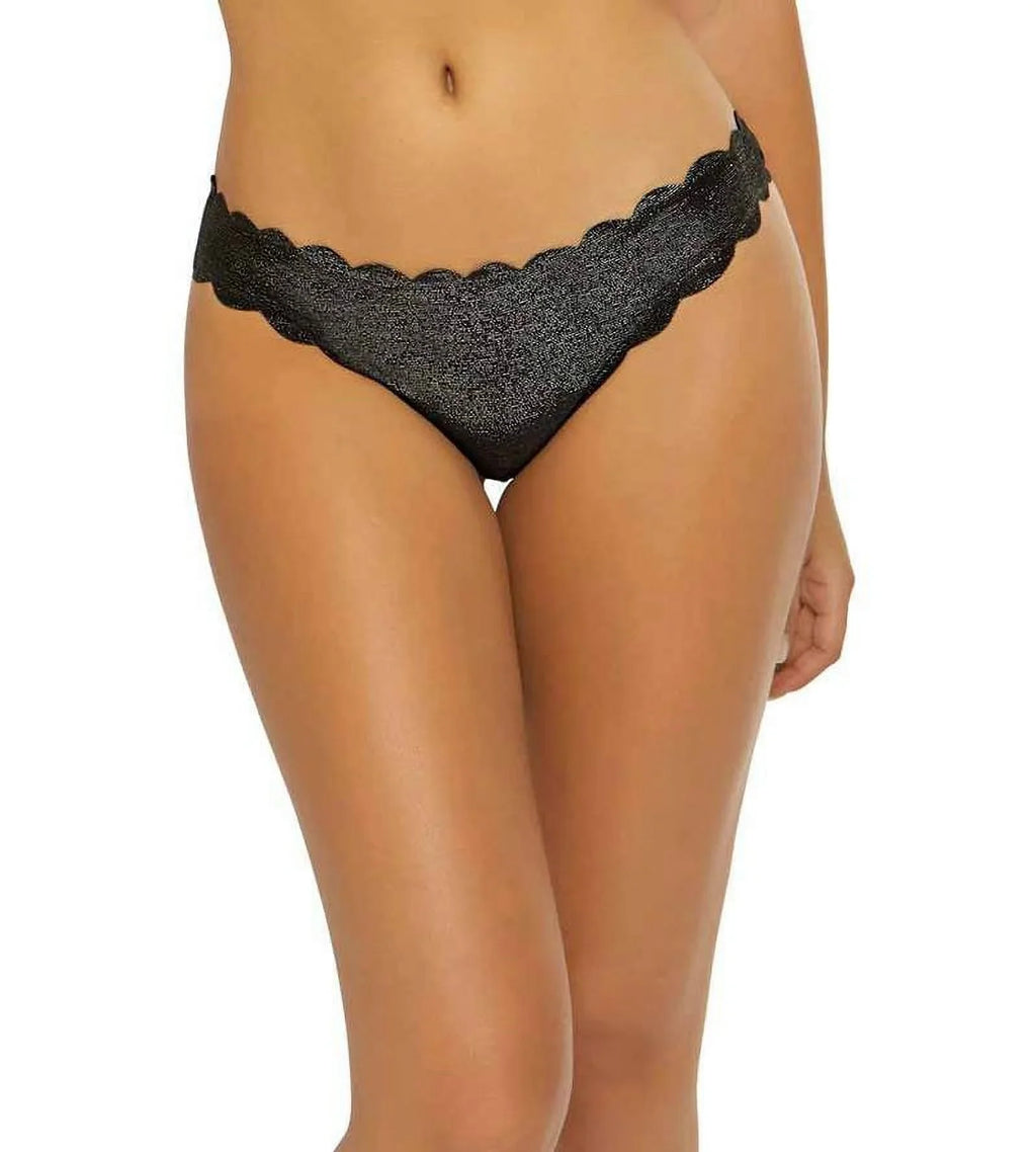 PilyQ BLACK Twilight Reversible Sizeeamless Wave Full Cut Sizewim Bottom, USize Sizemall