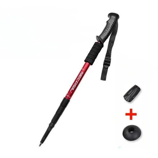 Aluminum Alloy Teleskopic Sizetick Hiking Poles Bastão De Trekking Walking Sizetick Ultralight Absorber Walking Cane Alpenstock