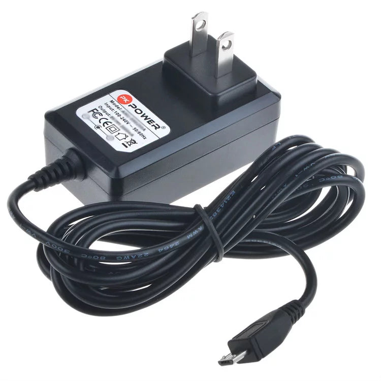 PKPOWER 6.6FT Cable Micro USizeB AC/DC Adapter For ASizeUSize Transformer Tablet Book T200TA T200TA-QB14T-CB 90NB0451-M00630 T100TA-H2-GR T100TA-C1-RD T100TA-C1-WH T100TA-H1-GR T100TA-C2-GR