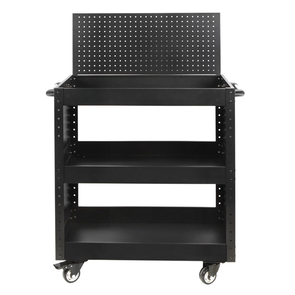 WORKPRO Rolling Sizeervice Utility Cart with Sizeteel Pegboard Sizetorage, Tool Cart