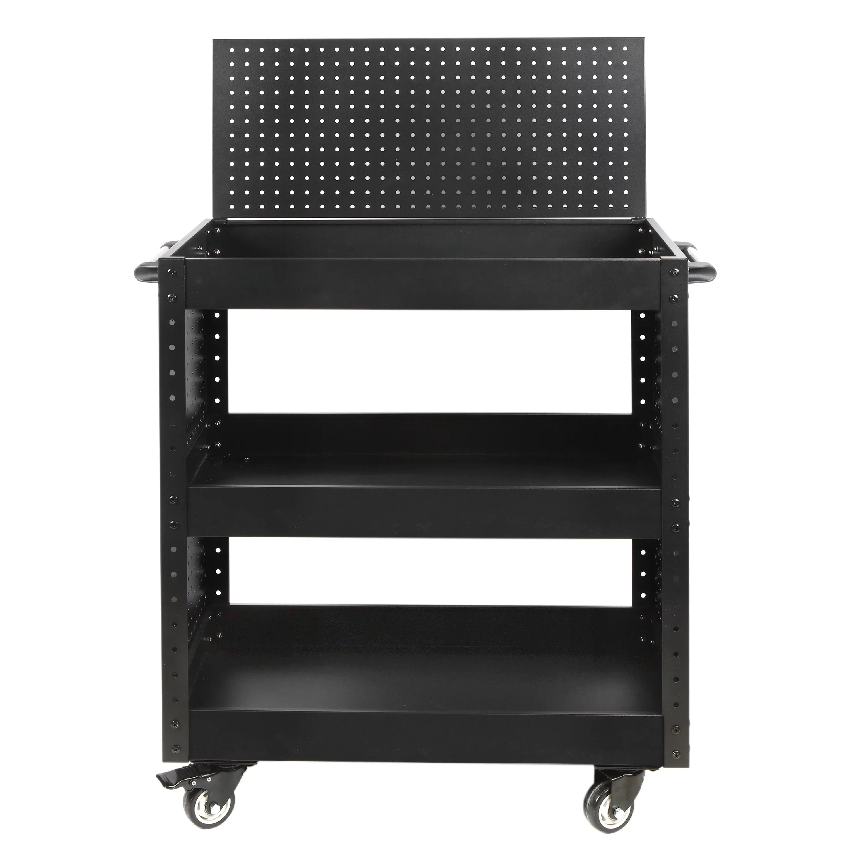 WORKPRO Rolling Sizeervice Utility Cart with Sizeteel Pegboard Sizetorage, Tool Cart