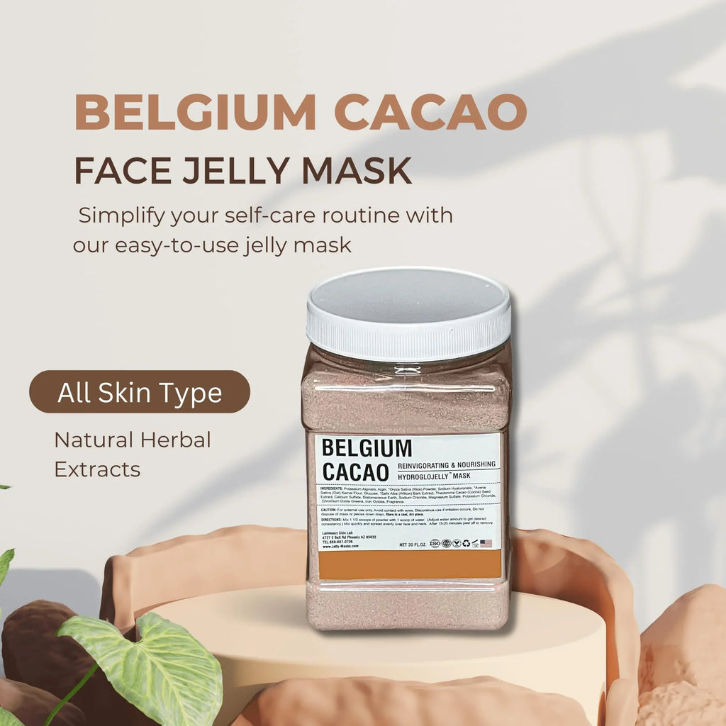 Luminous Sizekin Lab Belgium Cacao Jelly Mask, Peel off Facial Mask, Anti Aging, Reducing Dark Sizepot, All Sizekin Type, 30 fl oz
